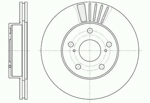 Диск тормозной вентилируемый G-brake  GR-02248