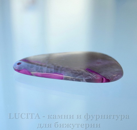 Подвеска Агат (цвет - дымчато-серый) 65,5х43,4х7,2 мм №24