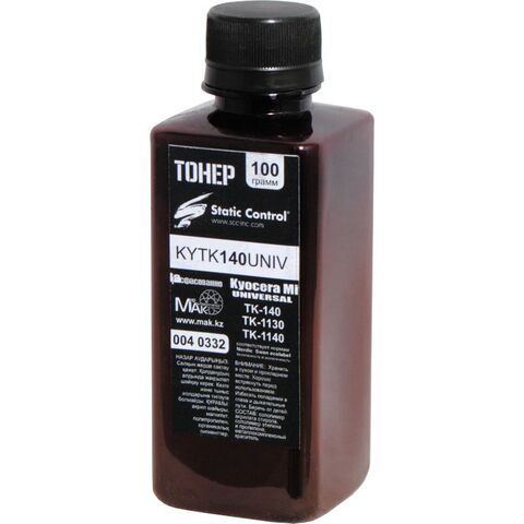 Тонер черный Static Control© Universal KYTK140UNIV.100g упаковка 100г, расфасовано в MakTorg.kz - купить в компании MAKtorg