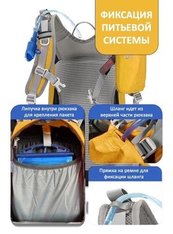 Картинка рюкзак велосипедный Ai One 2353 yellow - 7