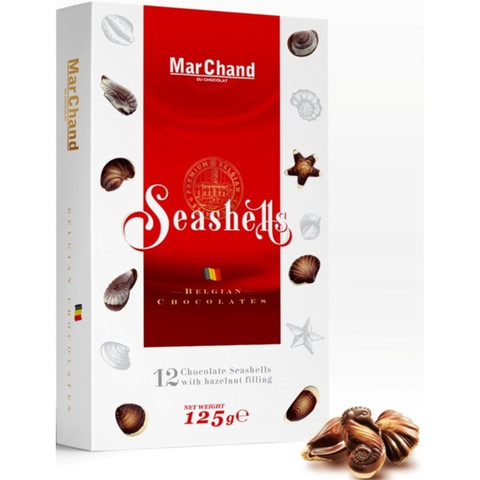 Подарочный набор шоколадных конфет MarChand Ракушки 125 г