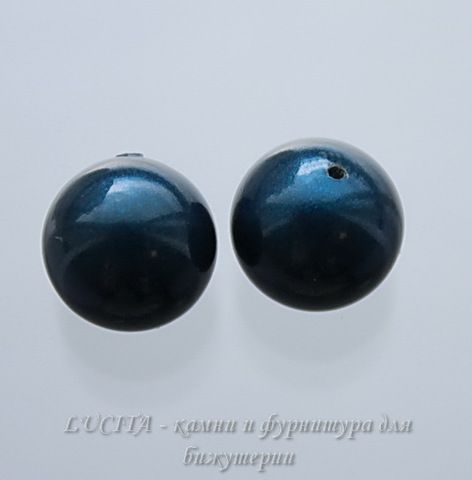 5818 Хрустальный жемчуг Сваровски Crystal Petrol круглый с несквозным отверстием 8 мм, 2 штуки