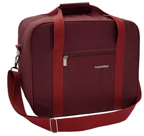 Сумка дорожная для ручной клади Pobedabags Премиум  36 х 30 х 27 бордовый