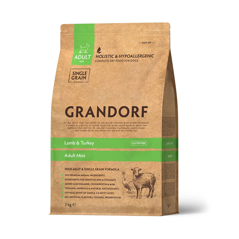 Сухой корм Grandorf Dog Lamb&Turkey MINI ягненок и индейка для собак мини пород 3 кг (Грандорф)
