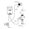 Delabie 463030 Кран TEMPOMATIC (унитаз)  1",   через стену 30 мм с блоком 230/12V