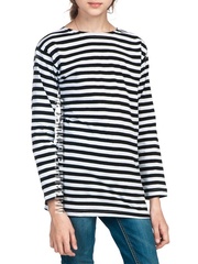 Тельняшка для девочки - Магазин тельняшек.ру 8-800-700-93-18Детская тельняшка ВМФ (черная полоса) в Магазине тельняшек