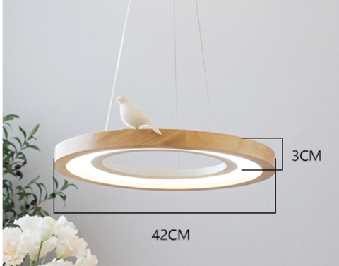 Подвесной светодиодный светильник Home Light Астерия MMD-LED D259-2-24W 4000K дерево