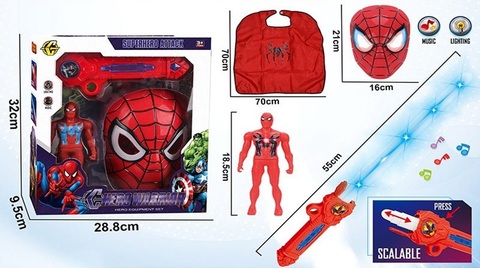 Герой Паук+маска+свет меч+плащ, 29*32