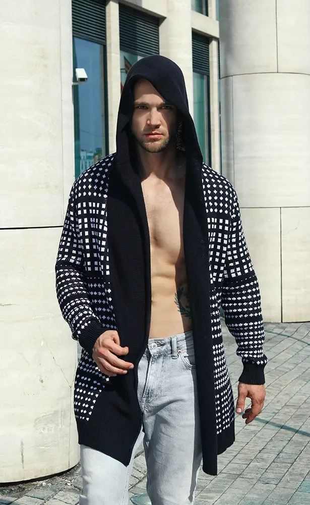 Кардиган с капюшоном