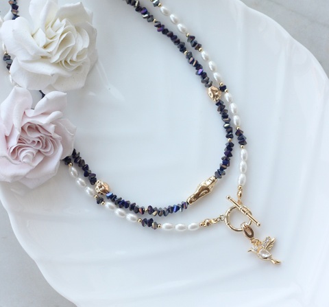 Набор для создания колье (в золотом цвете) НАБ014(м)