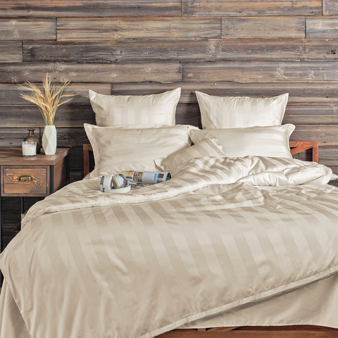 Постельное бельё LaPrima «Urban Classic» (полоса 5х5) мако-сатин (2 сп) - Шампань - купить 1