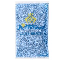 
          Бисер Alingar размер №8 вес 450 гр., голубой перламутровый, непрозрачный, пакет