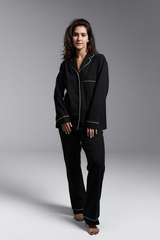 Классическая пижама в черном цвете