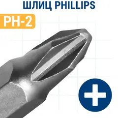 Бита отверточная ПРАКТИКА Мастер PH-2 х 50мм (3шт) (776-294)