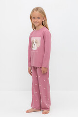 пижама  для девочки  К 1623/пепельная роза,милые сердечки