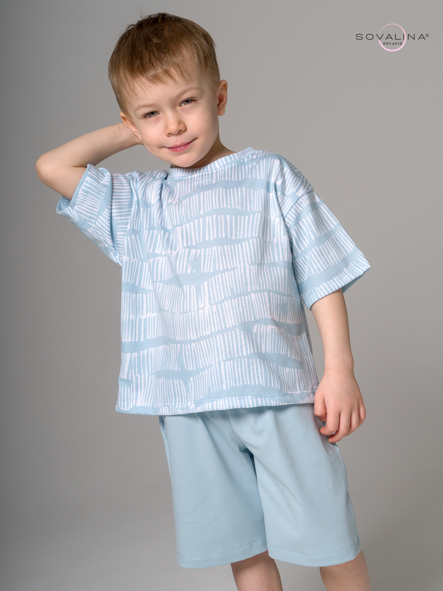 Костюм Light men белые волны-бирюза MAX