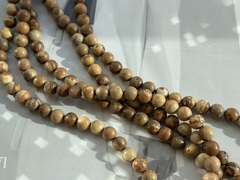 Нить бусин из яшмы 8мм, полуматовые