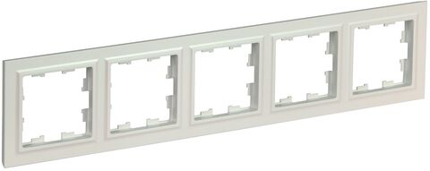 BRITE Рамка 5-мест. РУ-5-БрЖ жемч. IEK