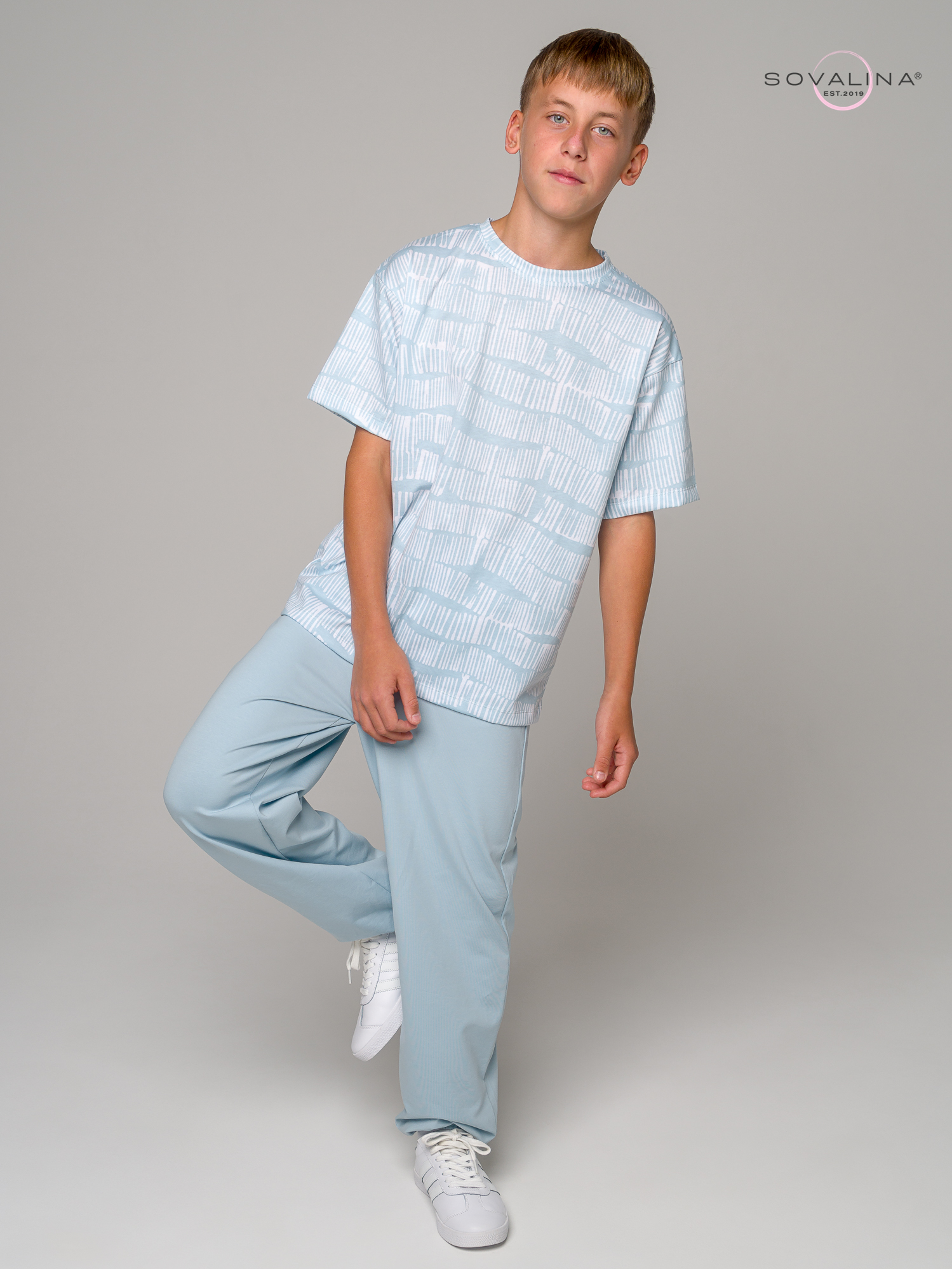 Костюм Daily men белые волны-бирюза MAX