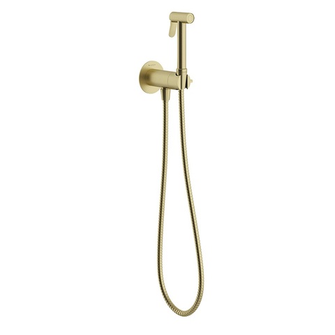 Aqueduto PUR0150 AQD PUREZA Смеситель скрытого монтажа с гигиеническим душем, AquaLock, со скрытой частью, шлифованное золото