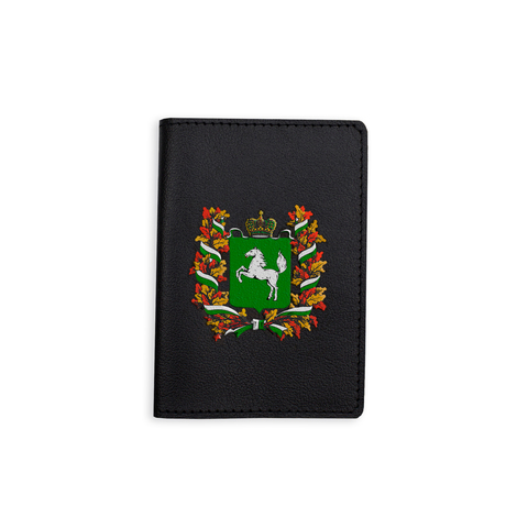 Обложка на паспорт "Герб Томской области", черная