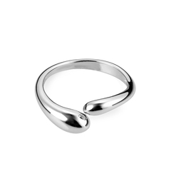 Латунное кольцо "Две Капли" silver
