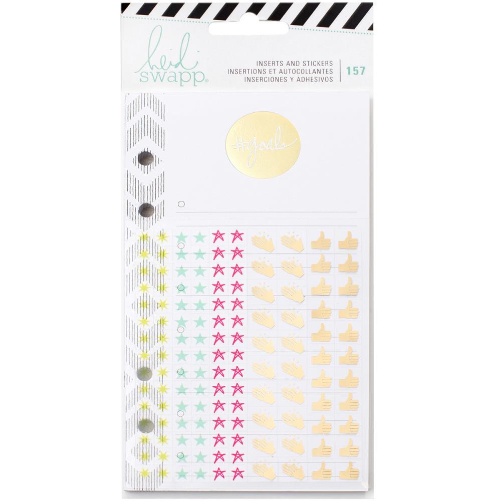 Внутренний блок для ежедневника Heidi Swapp Memory Planner Inserts With Stickers - 9,5х17 см -Goals