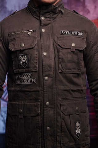 Afflction | Куртка мужская утепленная Double Clutch 110OW316 передние карманы