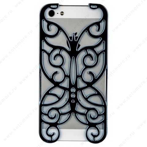 Накладка для iPhone SE/ 5s/ 5C/ 5 в виде бабочки бирюзовый