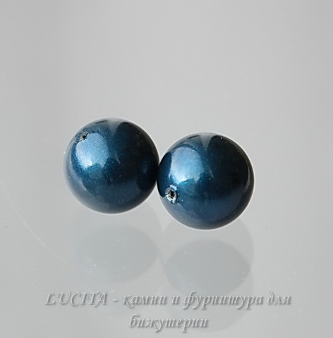 5818 Хрустальный жемчуг Сваровски Crystal Petrol круглый с несквозным отверстием 8 мм, 2 штуки