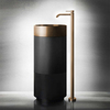 Gessi INCISO Подставка напольная под раковину 54601, сифон в комплекте, цвет Cristalplant Dark Metal 54603#850