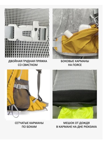 Картинка рюкзак велосипедный Ai One 2353 yellow - 8