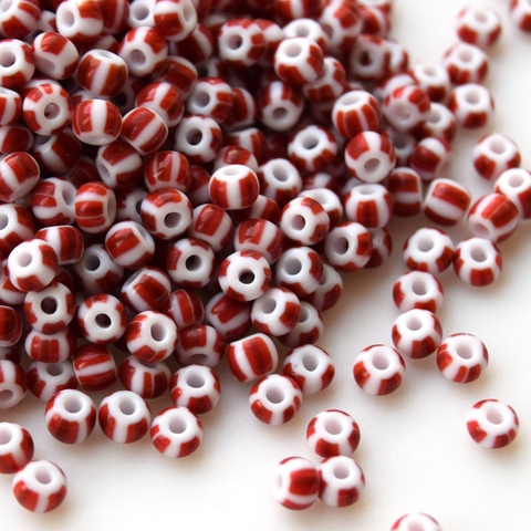 Бисер чешский полосатый Preciosa 03910, размер 8/0