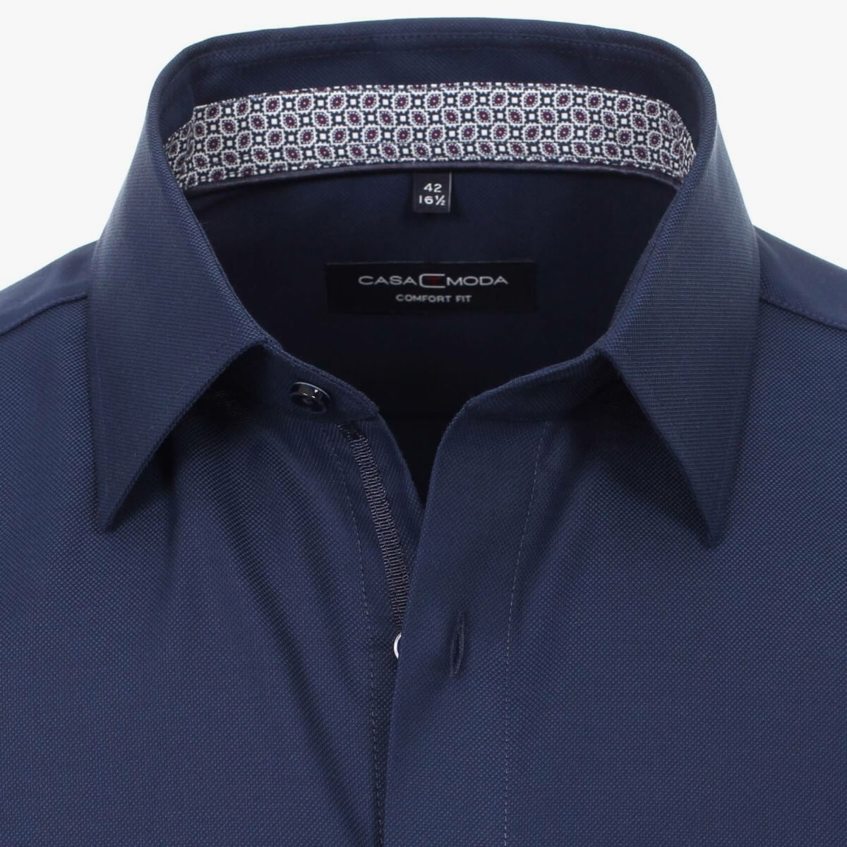 Сорочка мужская Casamoda Comfort Fit 303523000-108 синяя с отделкой