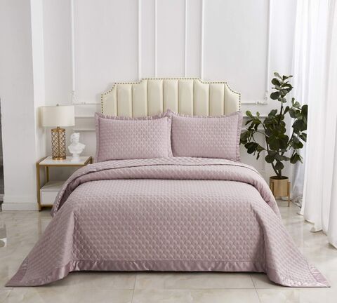 Покрывало 160х220 и наволочка 50х70 Sofi De MarkO Роксалана Чайная роза