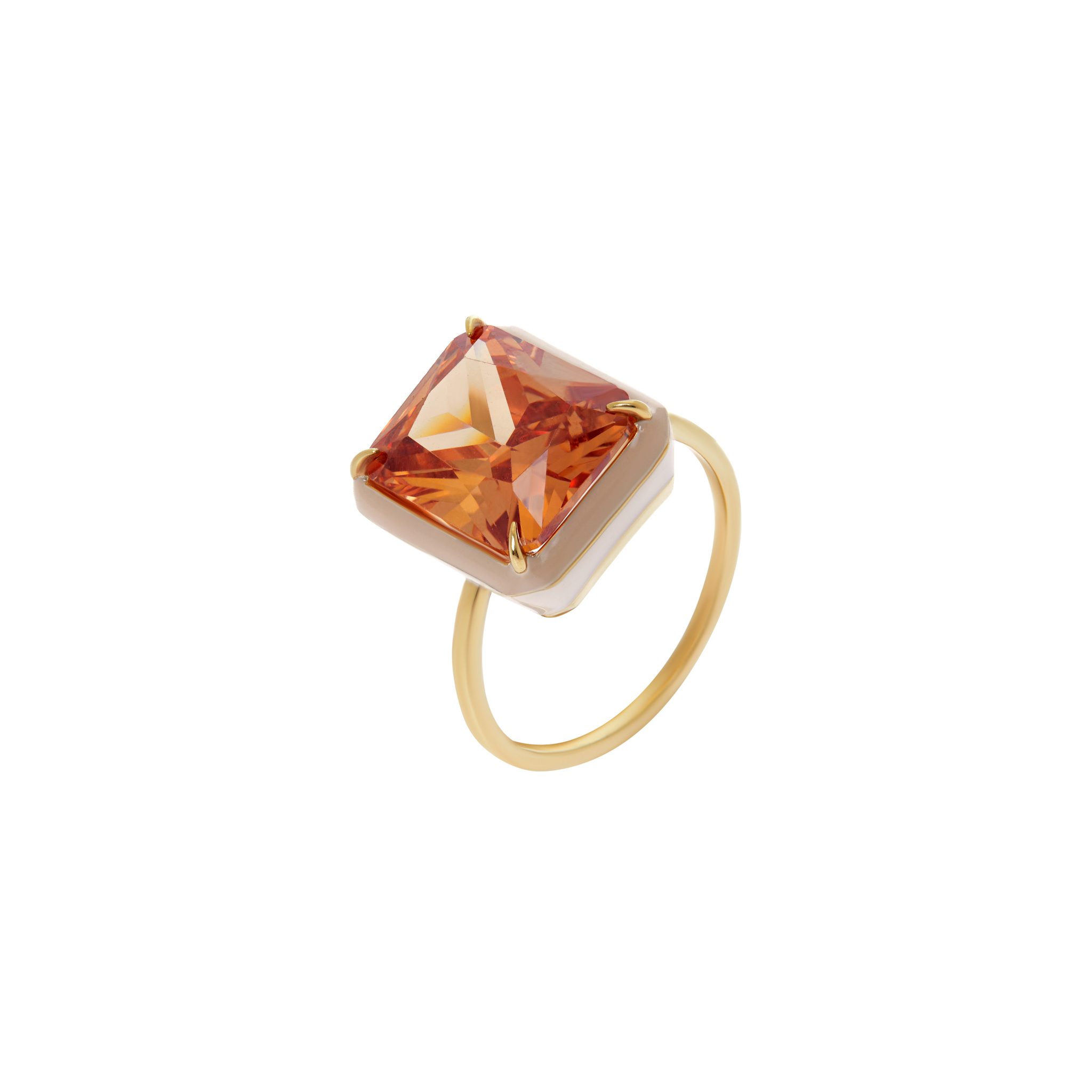 VIVA LA VIKA Кольцо Square Macaroon Ring – Caramel viva la vika кольцо macaroon ring – raspberry