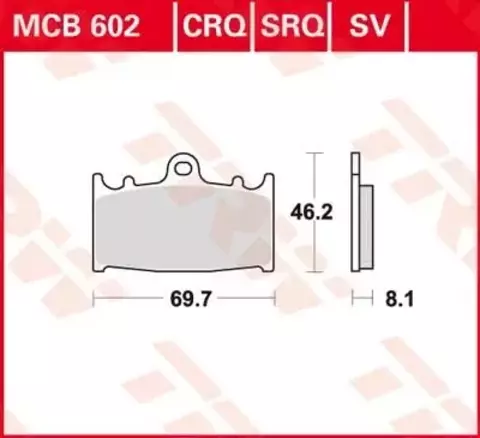 Колодки тормозные дисковые MCB602