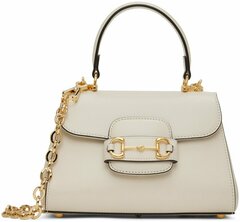 Женская мини-сумка Gucci Horsebit 1955 белый