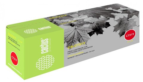 Картридж лазерный Cactus CS-C731Y 731 Y желтый (1800стр.) для Canon LB i-Sensys MF8230/MF8280