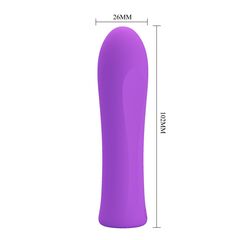 Фиолетовый мини-вибратор Alfreda - 10,2 см. - 