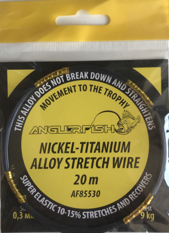 Поводковый материал Anglerfish Nickel - Titanium Alloy Stretch Wire Мононить 20М