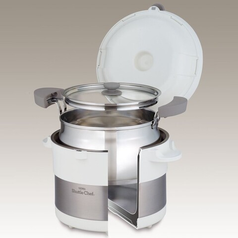 Термокастрюля Thermos Shuttle Chef KBC-4500 PWH (451538) 4.5л. белый/серебристый