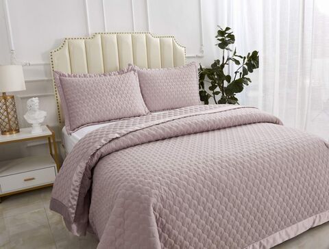 Покрывало 160х220 и наволочка 50х70 Sofi De MarkO Роксалана Чайная роза