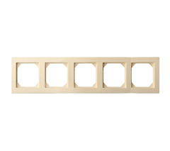 Рамка Пятиместная Бежевая (Универсальный Монтаж) LIREGUS EPSILON