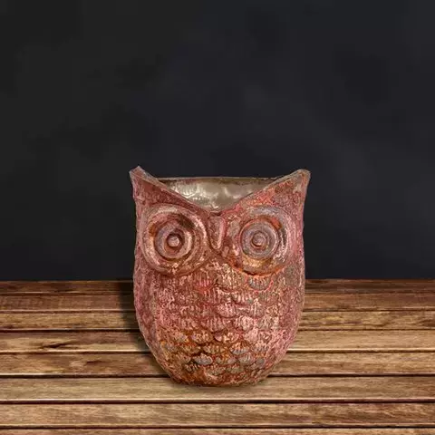 Подсвечник 10см Restoration Hardware Сова красный