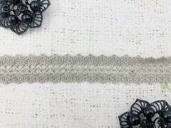 Кружево хлопковое/Тесьма вязаная, рис. 21с2595 6655, ш. 2,3 см, пр-во Беларусь, бежево-серый