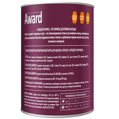 AWARD консервы для щенков кусочки с курицей и морковью 750г