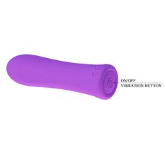 Фиолетовый мини-вибратор Alfreda - 10,2 см. - 