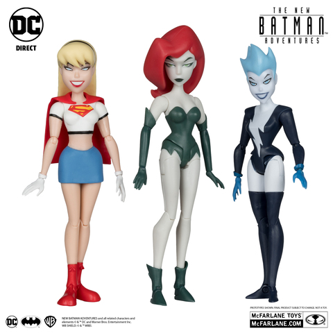 Фигурки McFarlane Toys DC: Poison Ivy, Live Wire & Supergirl (The New Batman Adventures) (Бамп)