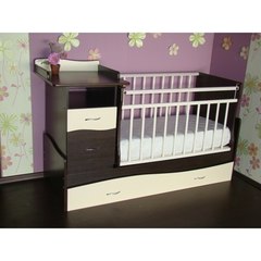 Кроватка-трансформер Чунга-Чанга маятник поперечный (слоновая кость)